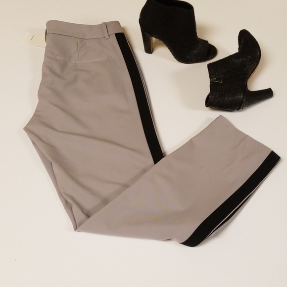 Vince Gray Trouser with Black Tuxedo stripe size 8 - Picture 4 of 11